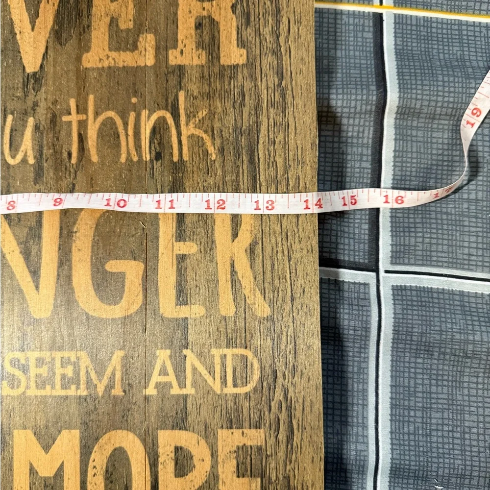 🏡Like New Inspirational Wooden Wall Sign - Brown 14” x 24”